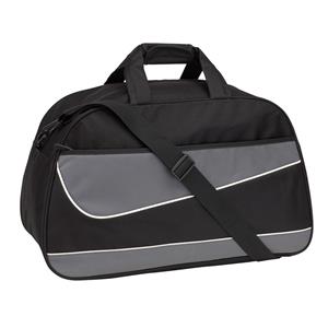 Merkloos Sporttas/weekendtas - grijs/zwart - 55 x 32 x 28 cm - 50 liter - Fitness/Vrije tijd tassen -