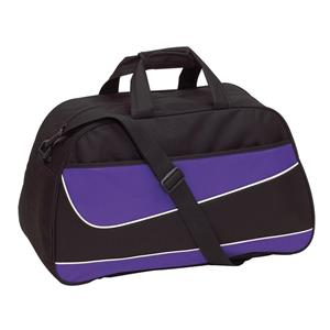 Merkloos Sporttas/weekendtas - paars/zwart - 55 x 32 x 28 cm - 50 liter - Fitness/vrije tijd tassen -