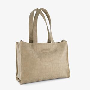 Renato Lucci dames shopper tas croco beige