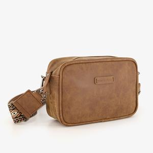 Renato Lucci dames schoudertasje camel met print