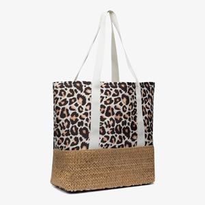 Scapino Strandtas met panterprint bruin