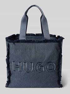 HUGO Tote bag met labeldetail