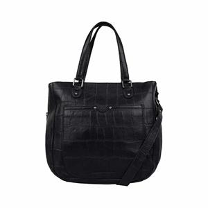 Cowboysbag  Big Croco Handbag Midvale Black
