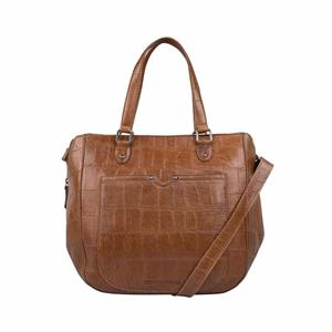 Cowboysbag  Big Croco Handbag Midvale Fawn