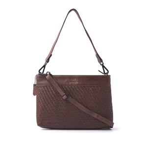 DR Amsterdam Tampa Braided Handbag Brown
