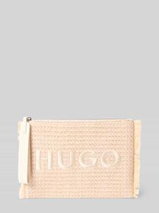 HUGO Clutch met logostitching en franjes, model 'Becky'
