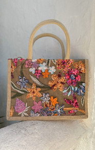 The Musthaves Pailletten Flower Handtas