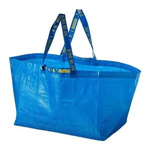 Ximalaya PP Geweven Boodschappentas Groot Formaat Verhuis Supermarkt Hand-held Verpakking Slangenhuid Tas One Size blauw