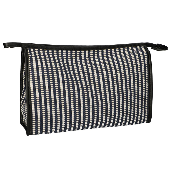 Traveller Toilettas Stripe blauw/crème