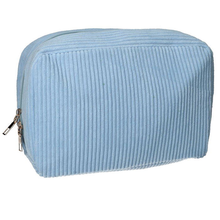 Traveller Toilettas Rib Stof blauw
