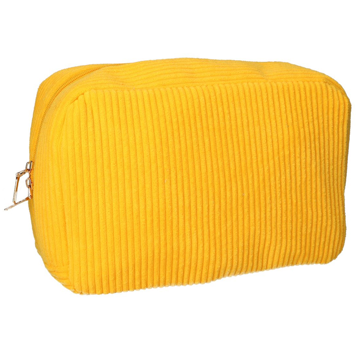 Traveller Toilettas Rib Stof geel
