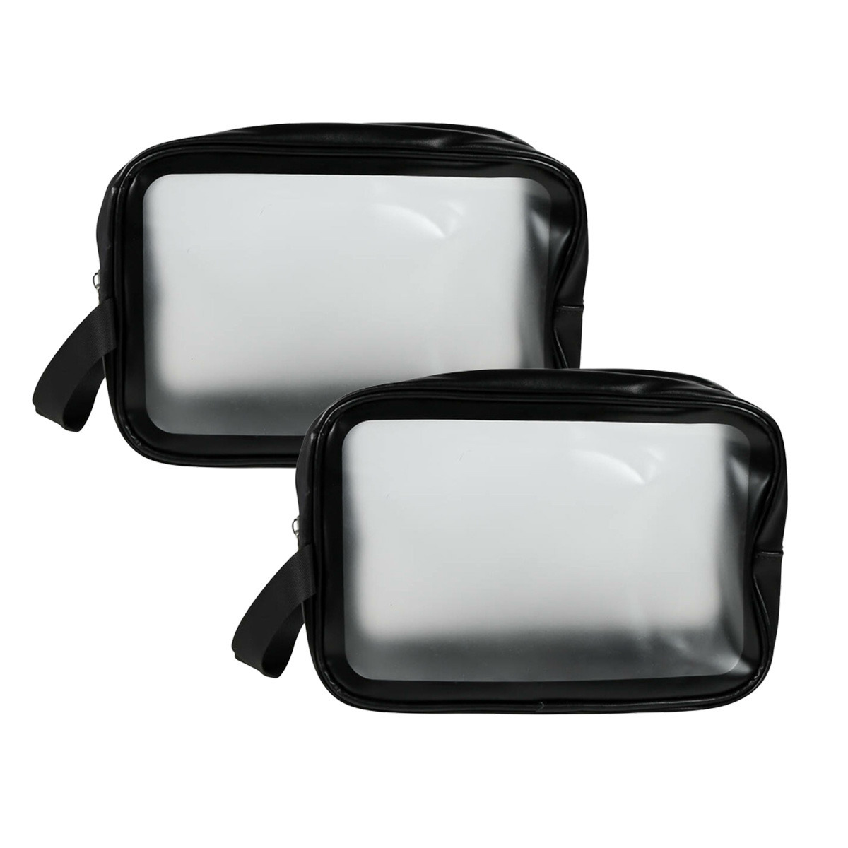 Benson Care Toilettas - 2x - ophang lus - transparant - 25 x 9 x 17 cm - kind/volwassenen -