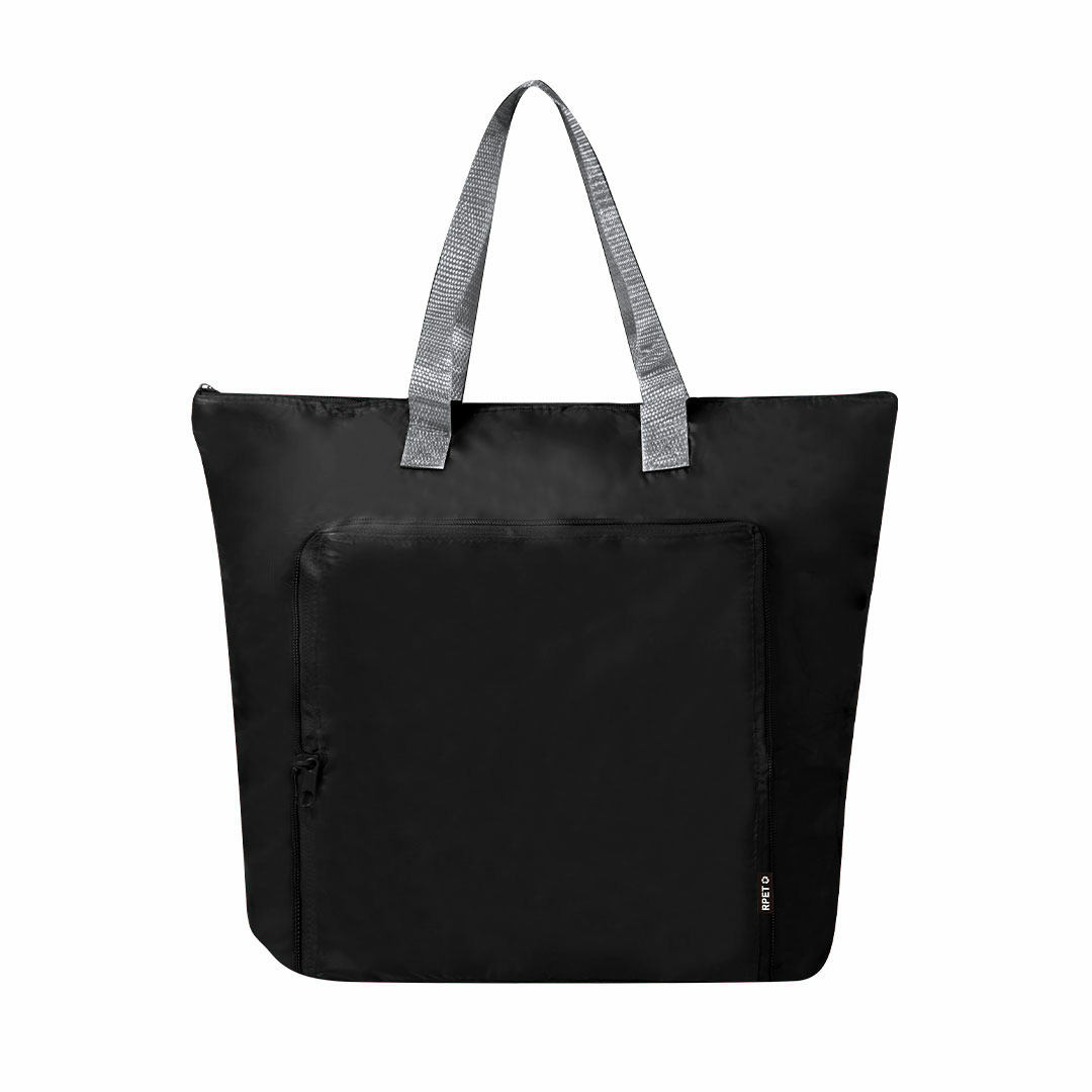 Merkloos Koeltas Bondi - zwart - lunchpakket of drankjes - 15 liter - 45 x x 9 cm - shopper model -