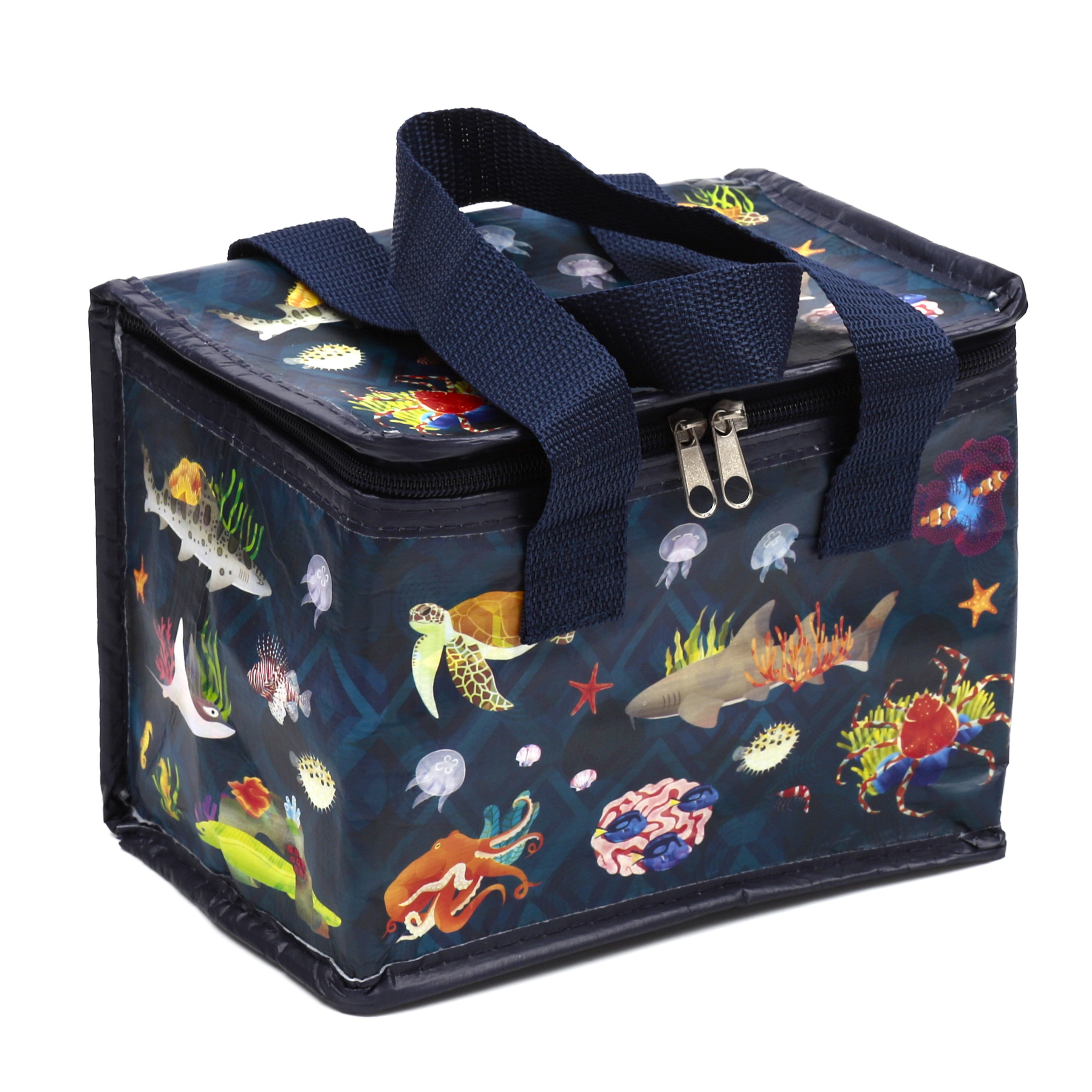 Puckator Kleine lunch koeltas - Sealife Kingdom print - 20 x 15 x 14 cm - 4,7 liter -