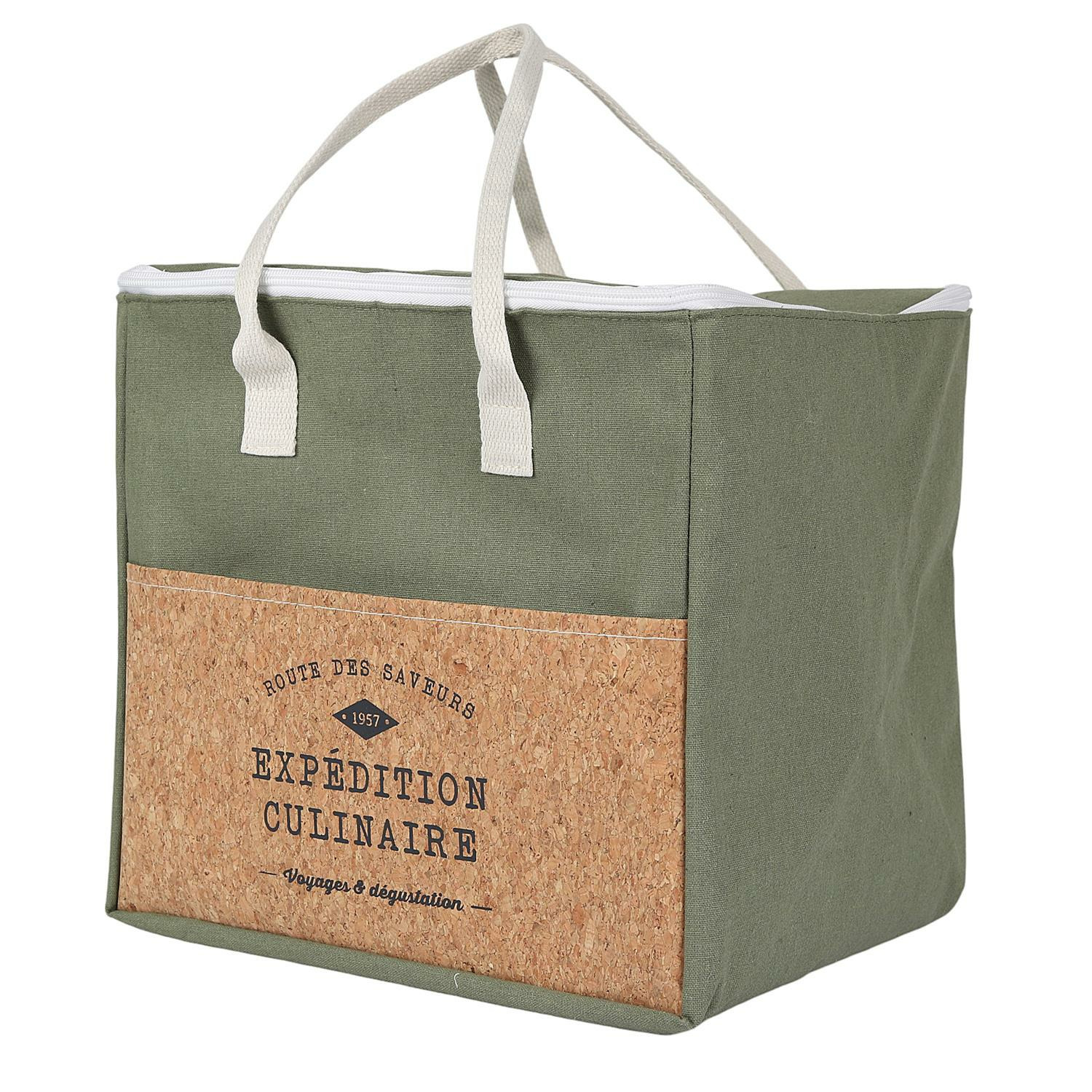 Cook Concept Koeltas Miami - voor lunch en drankjes - 8L - 28 x 14 x 30 cm - Draagband - groen -