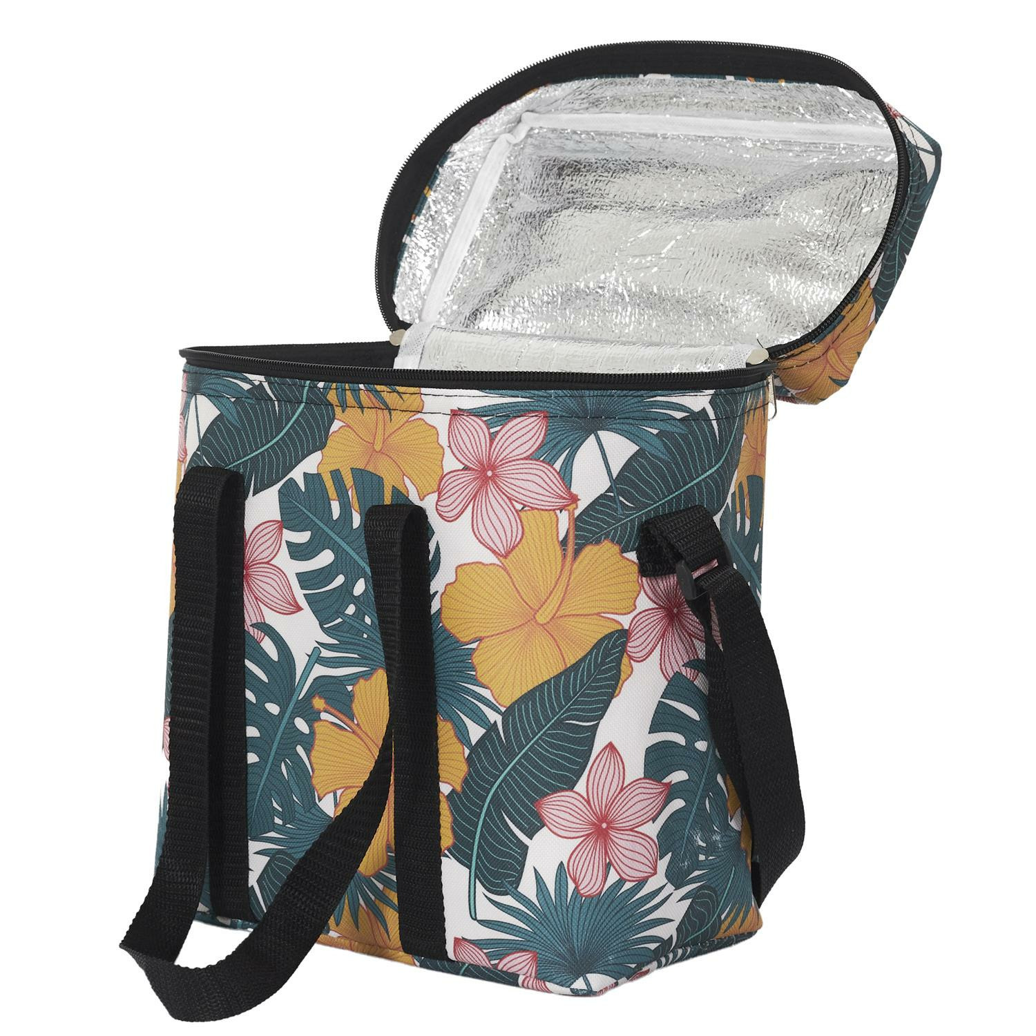 Cook Concept Koeltas Tropical Leafs - voor lunch en drinks - 12L - 30 x 15 x 25 cm -