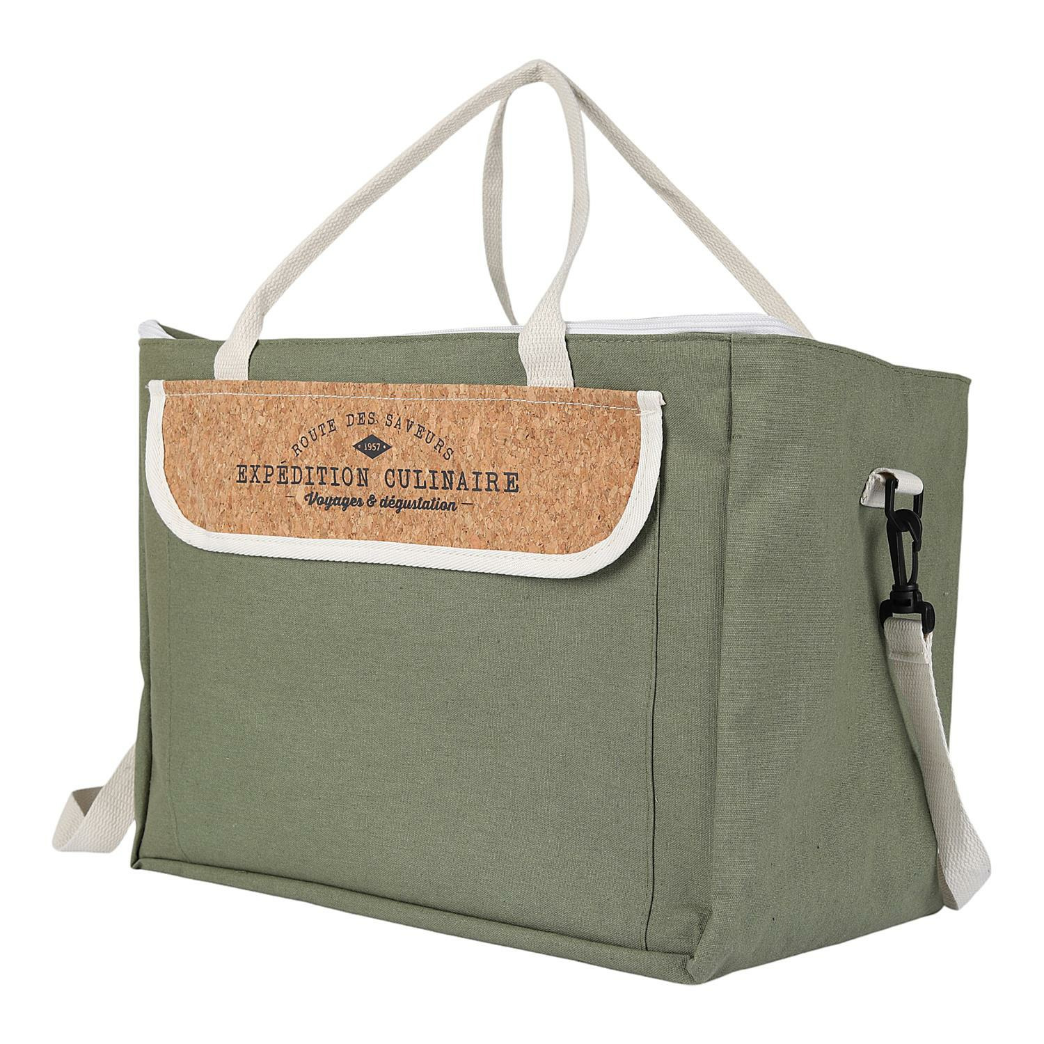 Cook Concept Koeltas Miami - voor lunch en drankjes - 18L - x 24 x 30 cm - Draagband - groen -