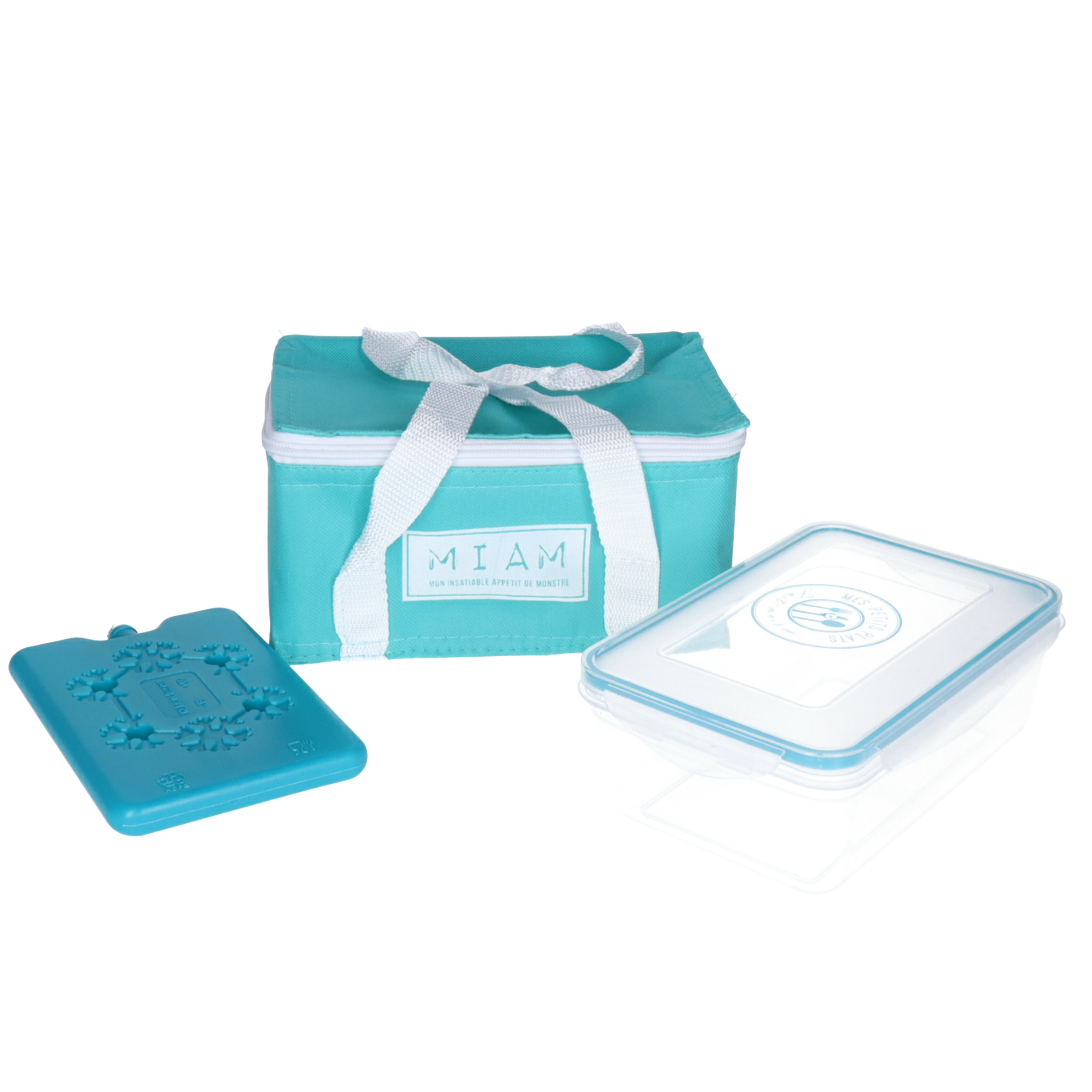 Cook Concept Koeltasje - mintgroen - voor lunch - 3L - 22 x 15 x 11 cm - met koelelement en box -