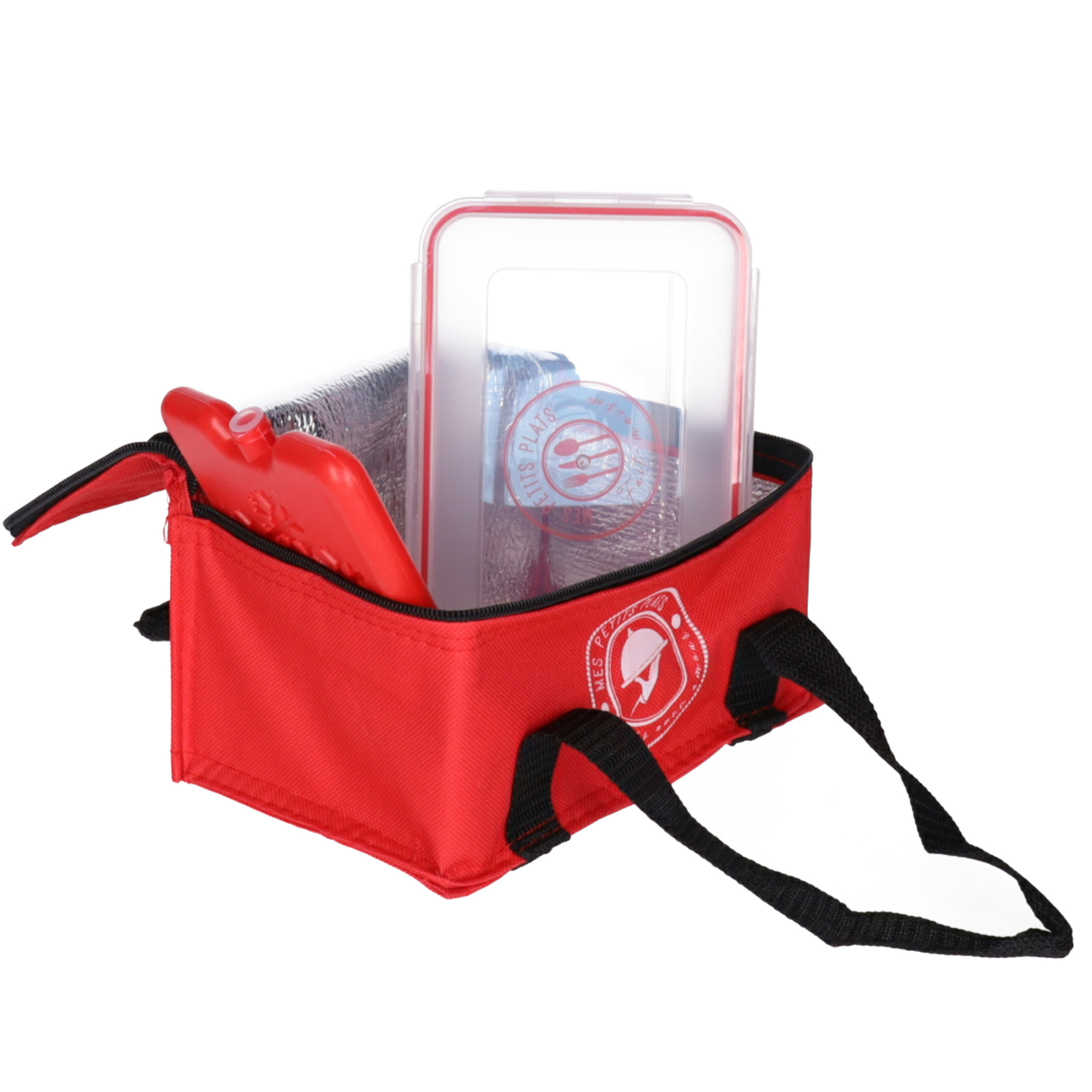 Cook Concept Koeltasje - rood - voor lunch - 3L - 22 x 15 x 11 cm - met koelelement en box -