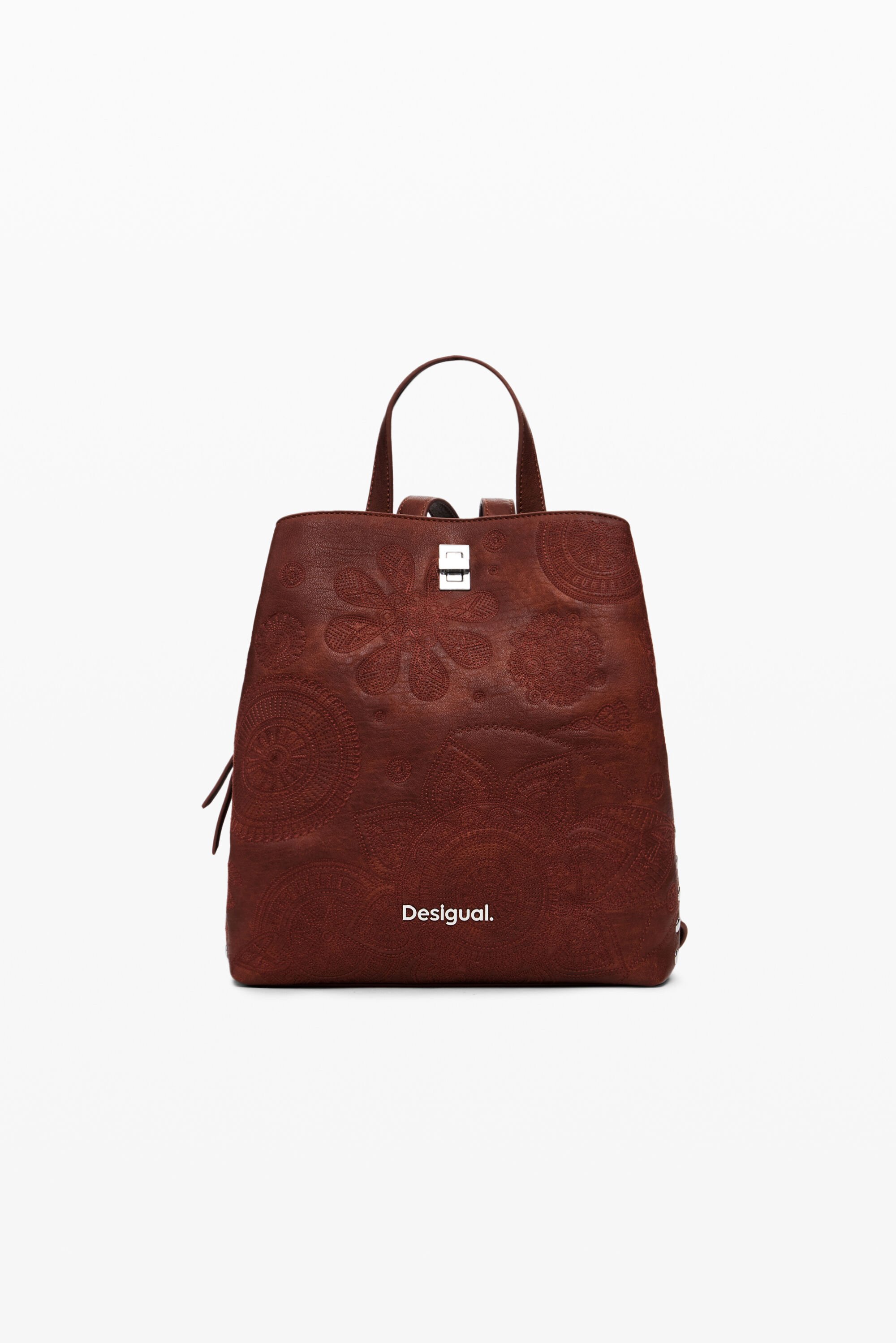 Desigual Geborduurde S-rugzak - BROWN