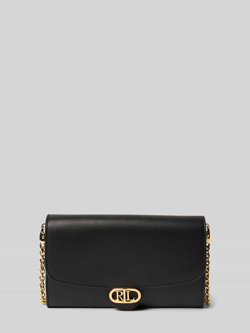 Lauren Ralph Lauren Leren schoudertas met labelapplicatie, model 'ADAIR'
