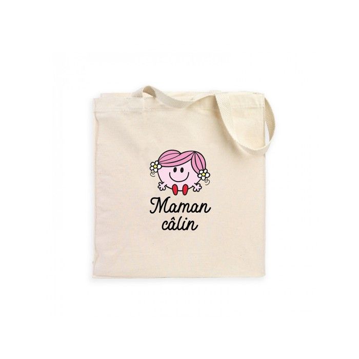 MANI TEXTILE Totebag - Monsieur Madame - Maman Calin Coeur - Beige - Coton - Taille Unique