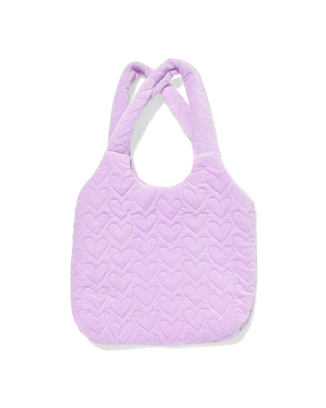 HEMA Schoudertas 60x45cm Hartjes Roze