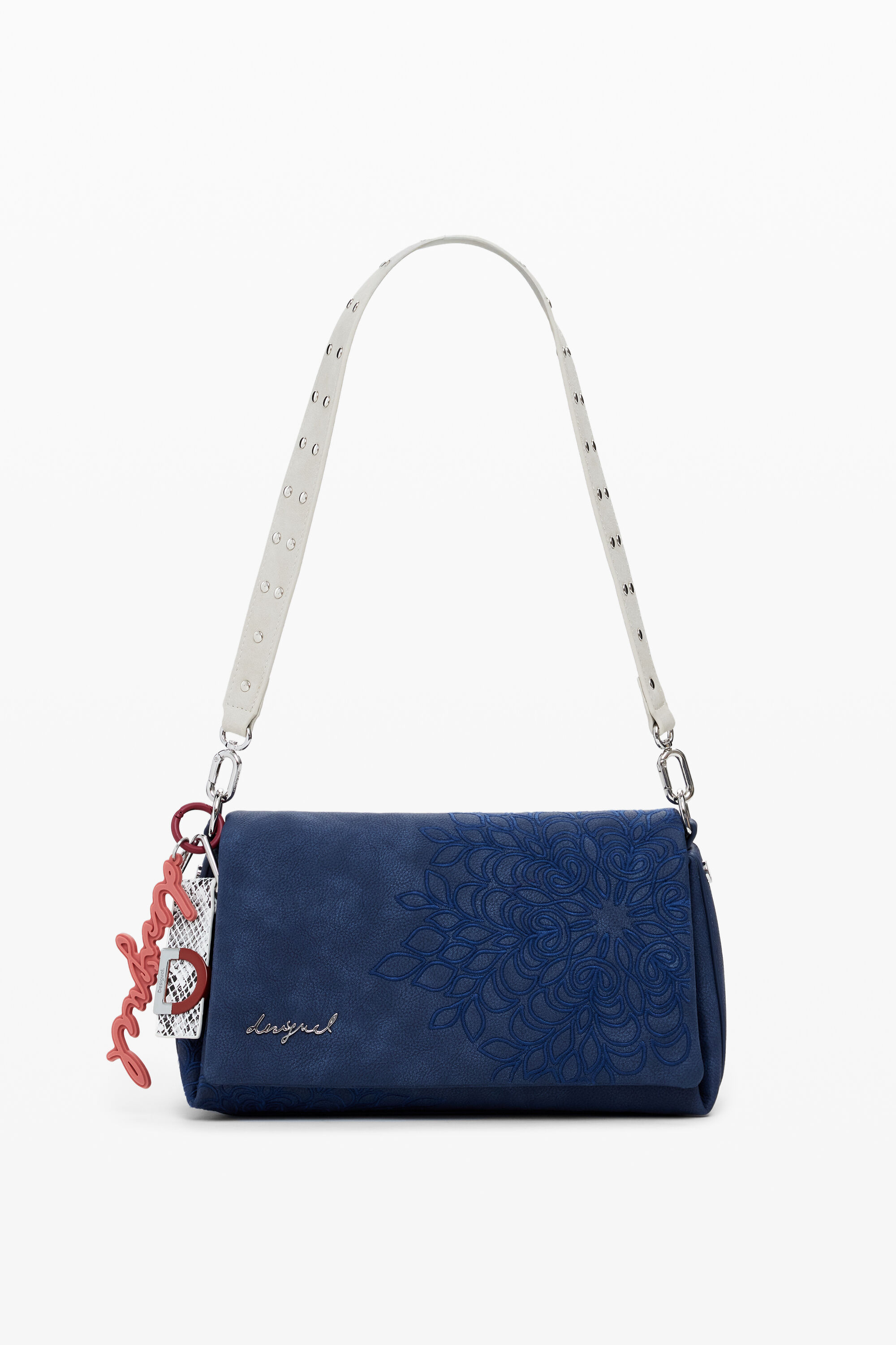 Desigual Kleine schoudertas met mandala-reliëf - BLUE