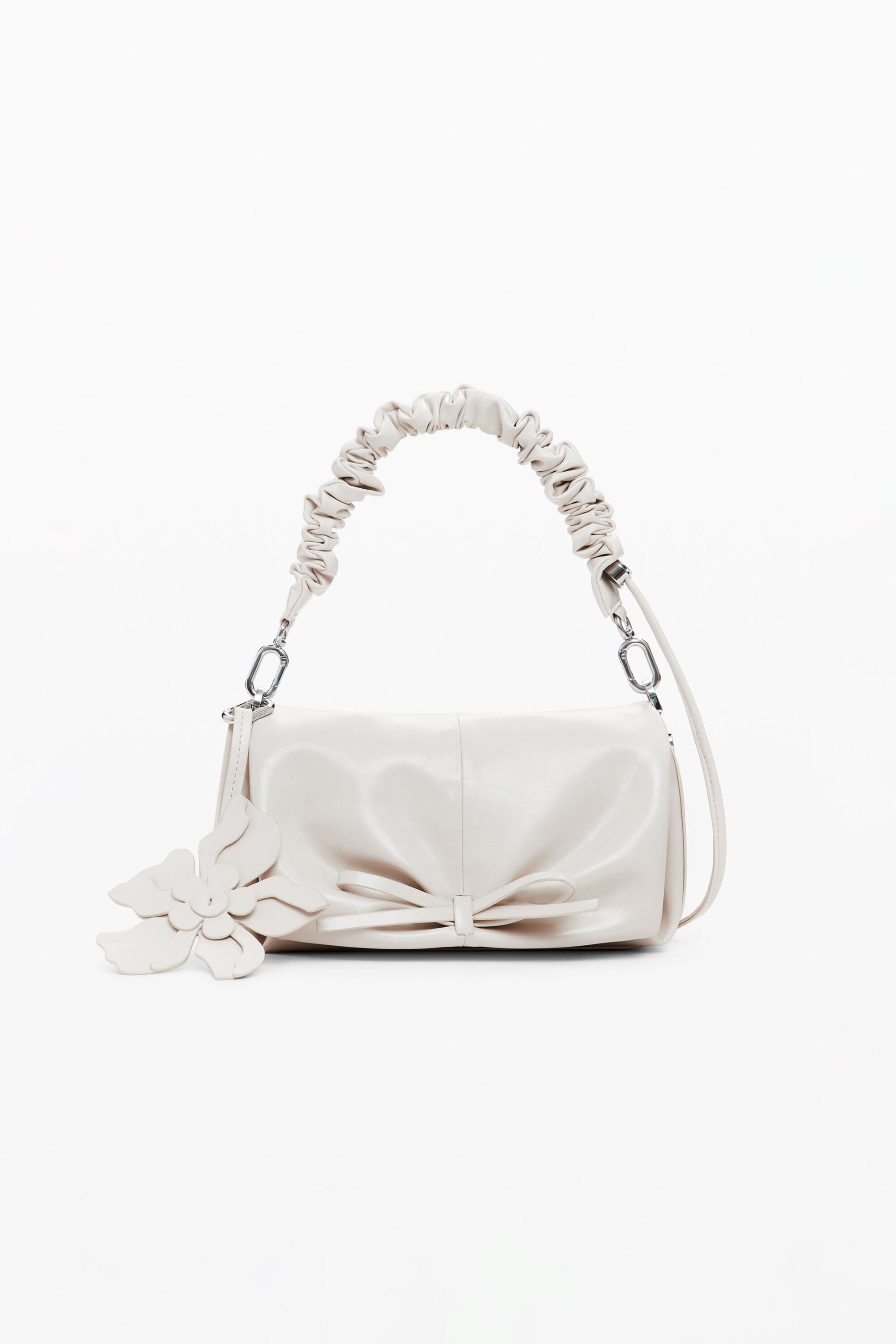Desigual Glanzende strik tas - WHITE