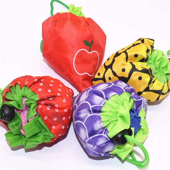 Shenglian Fruitvorm Herbruikbare boodschappentas Draagbaar trekkoord Opvouwbaar Zware stof Grote capaciteit Multifunctionele boodschappentas Tote handtas Grape