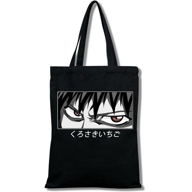 Aidegou32 Death Note Bleach-Ichigo boodschappentas, plunjezak, stoffen tassen, boodschappentassen, ecotassen 24*26cm