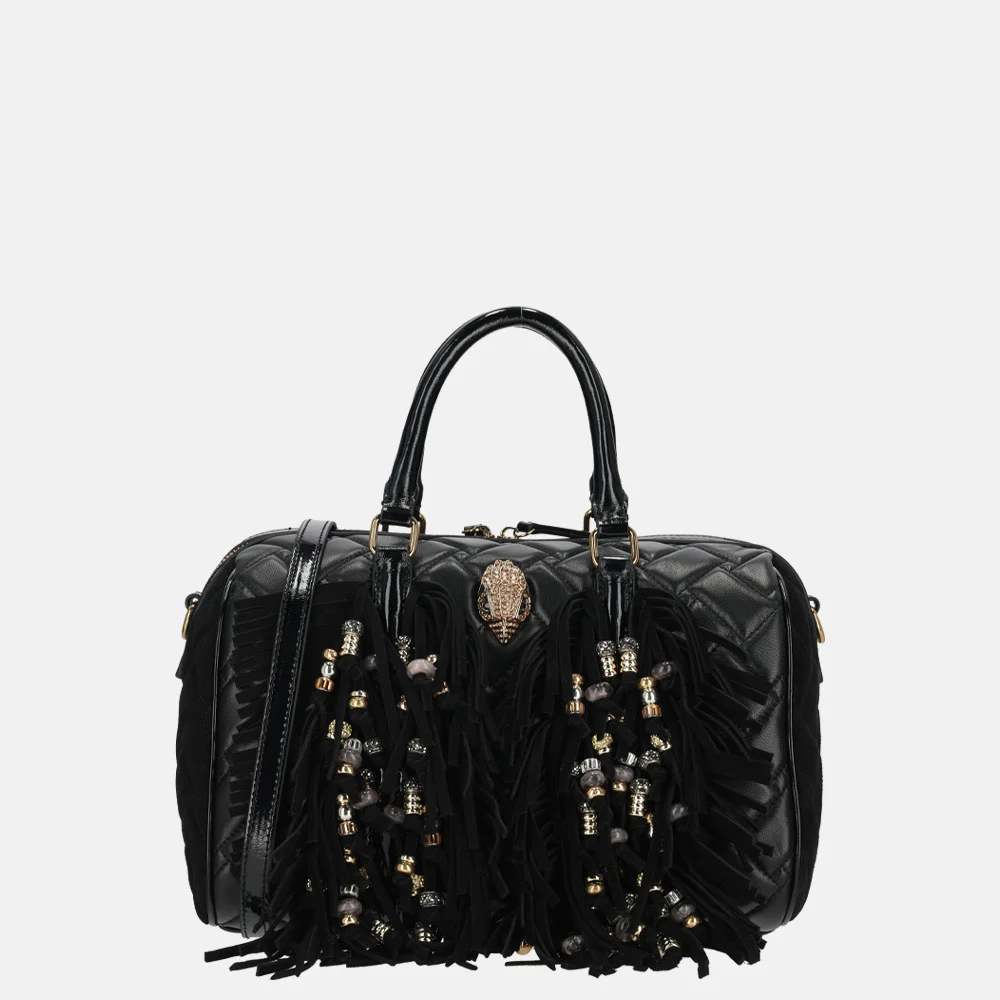 Kurt Geiger Kensington Boston fringe handtas black