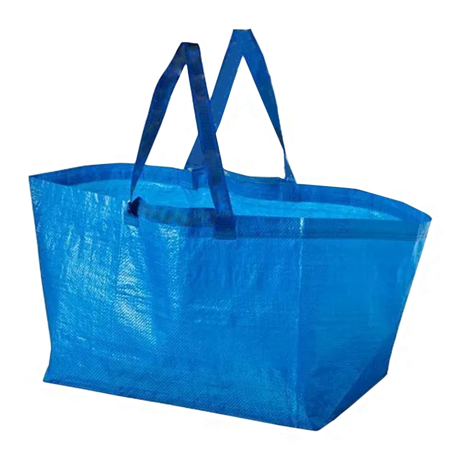 Jiangnan A PP Geweven Boodschappentas Groot Formaat Verhuis Supermarkt Hand-held Verpakking Slangenhuid Tas One Size blauw