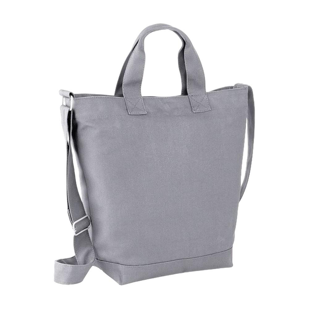 BagBase Canvas Shopper Bag One Size lichtgrijze kleur
