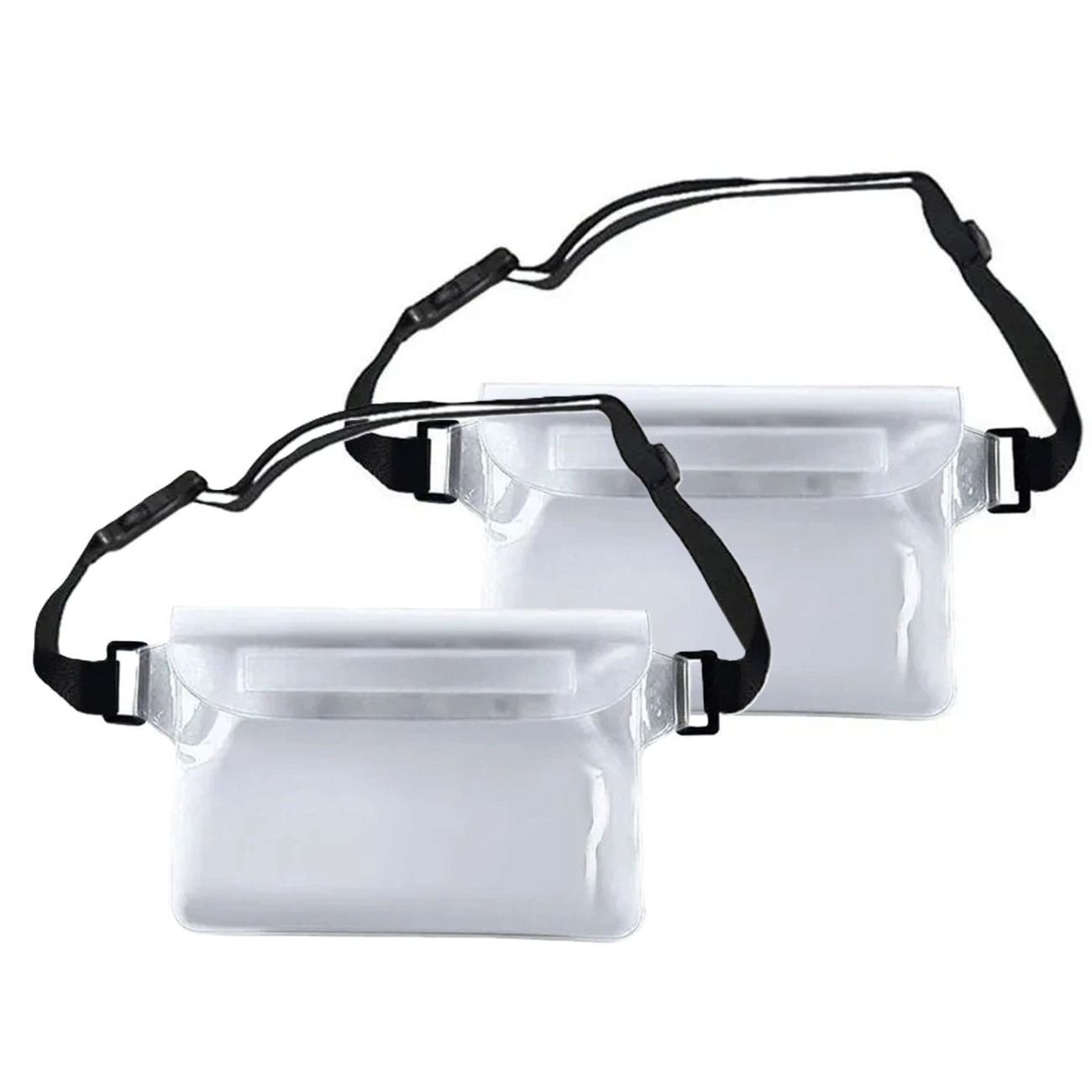 Trizand telefoon/sleutel tas - 2x - waterdicht - 27 x 20 x 2 cm - heuptas - onderwater hoes -