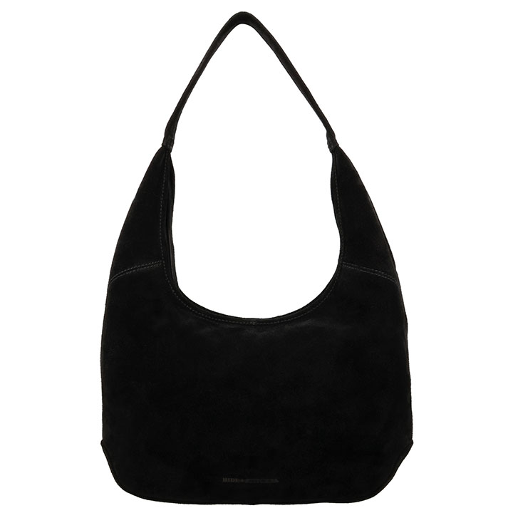 Hide & Stitches Suède Shopper/Buideltas Brazos Zwart