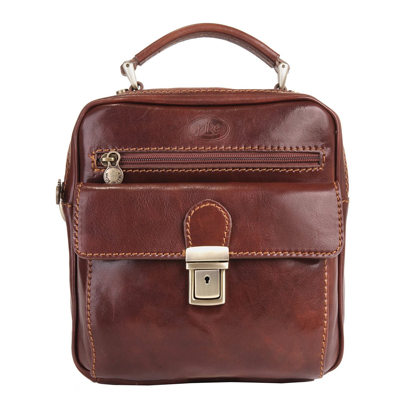 Piké Schoudertas echt leer, made in italy