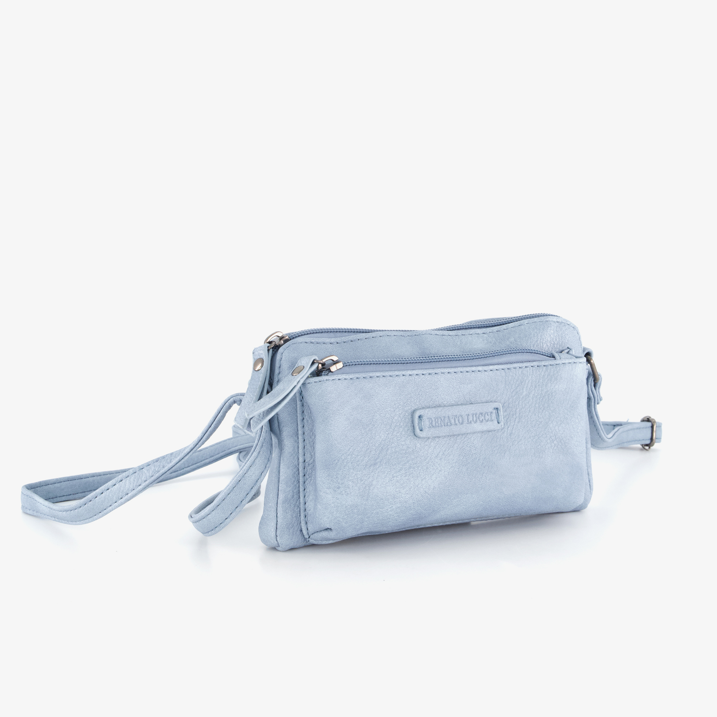 Renato Lucci dames schoudertas lichtblauw