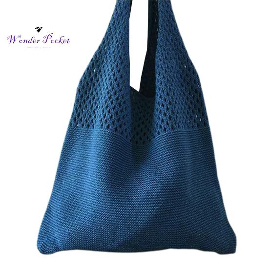 Wonder Pocket Stijlvolle dames handtas gehaakte schoudertas met comfortabel handvat