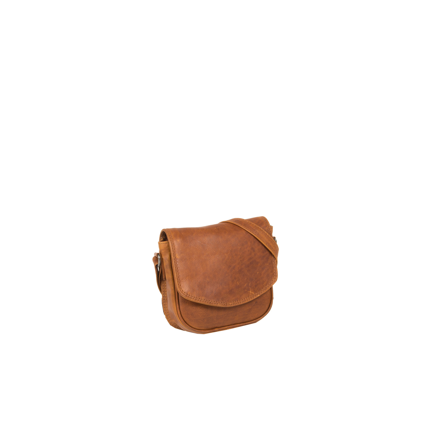 Justified Bags Nynke Medium Flapover Lederen Schoudertas Cognac