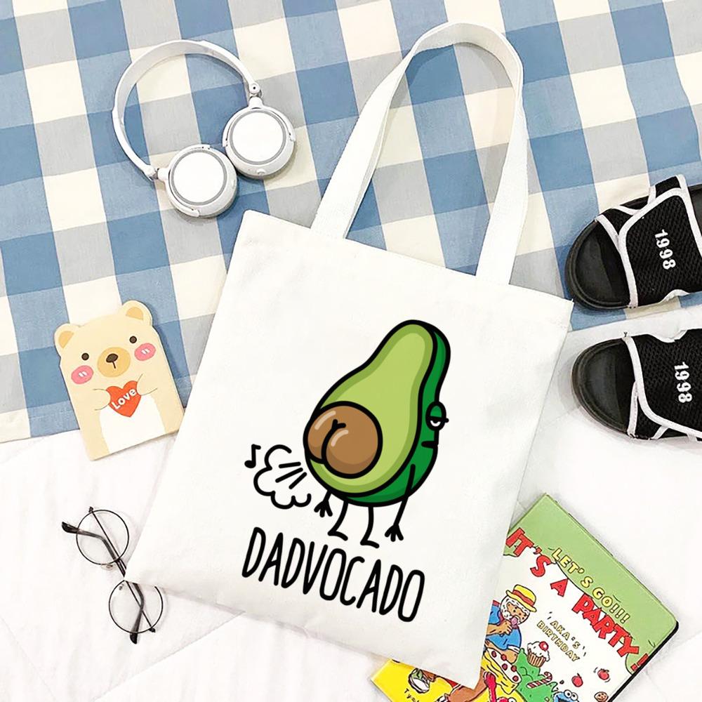 Jiangkao Avocado Print Vrouwen Handtas Grote Capaciteit Canvas Schoudertassen Designer Vrouwelijke Totes Bag Grote Dame Reis Opbergtas Effen