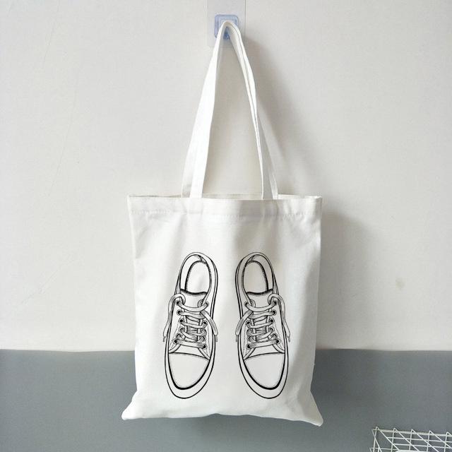 Jiangkao Dameshandtassen Canvas Tote Bag Patroon Winkelen Reizen Dames Eco Herbruikbare schoudertassen