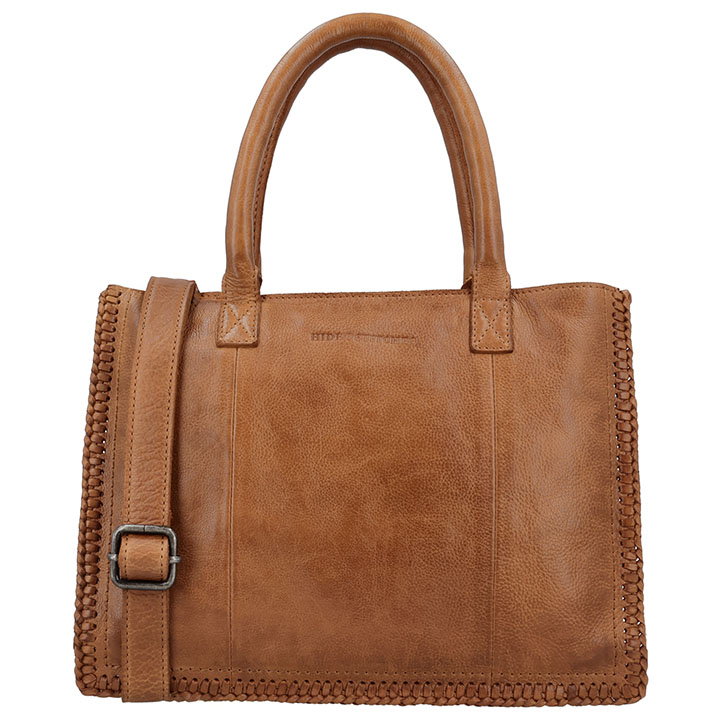 Micmacbags Hide & Stitches Handtas/Schoudertas Inspired by Country Cognac