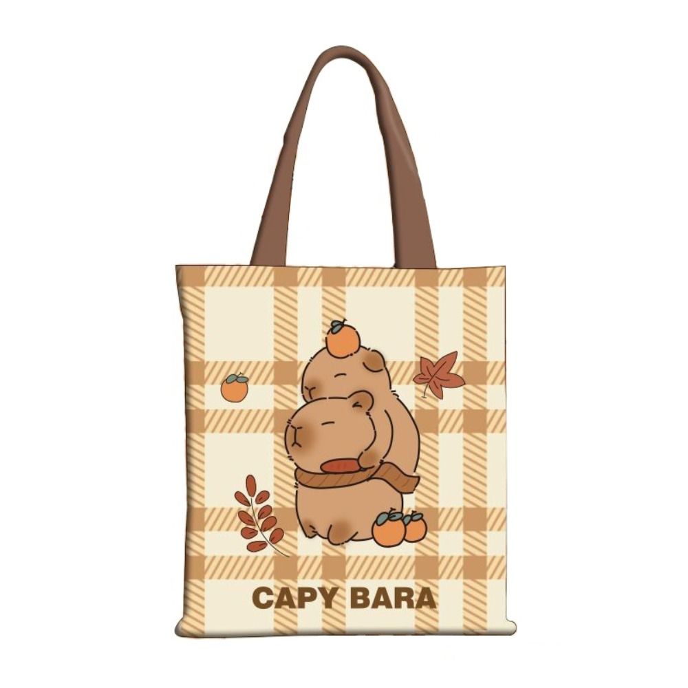 JuyouHJUIF Tote Bag Schattige Capibara Tassen Canvas Grote Capaciteit Capibara Handtas Unisex Style F