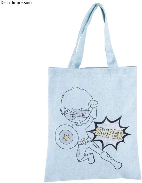 You do it Sac en coton - Rayher - 53984356 - Motif Super Héros - Personnalisable - Lavable à 30°C