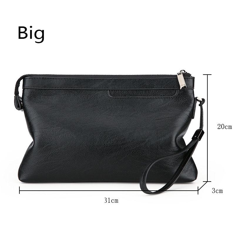 SCIONE Heren Envelop Tas Grote Capaciteit Zakelijke Casual Clutch Tas Trend Clutch Tas Big zwart