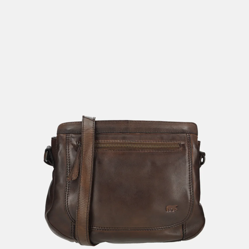 Bear Design Miley crossbody tas donkerbruin
