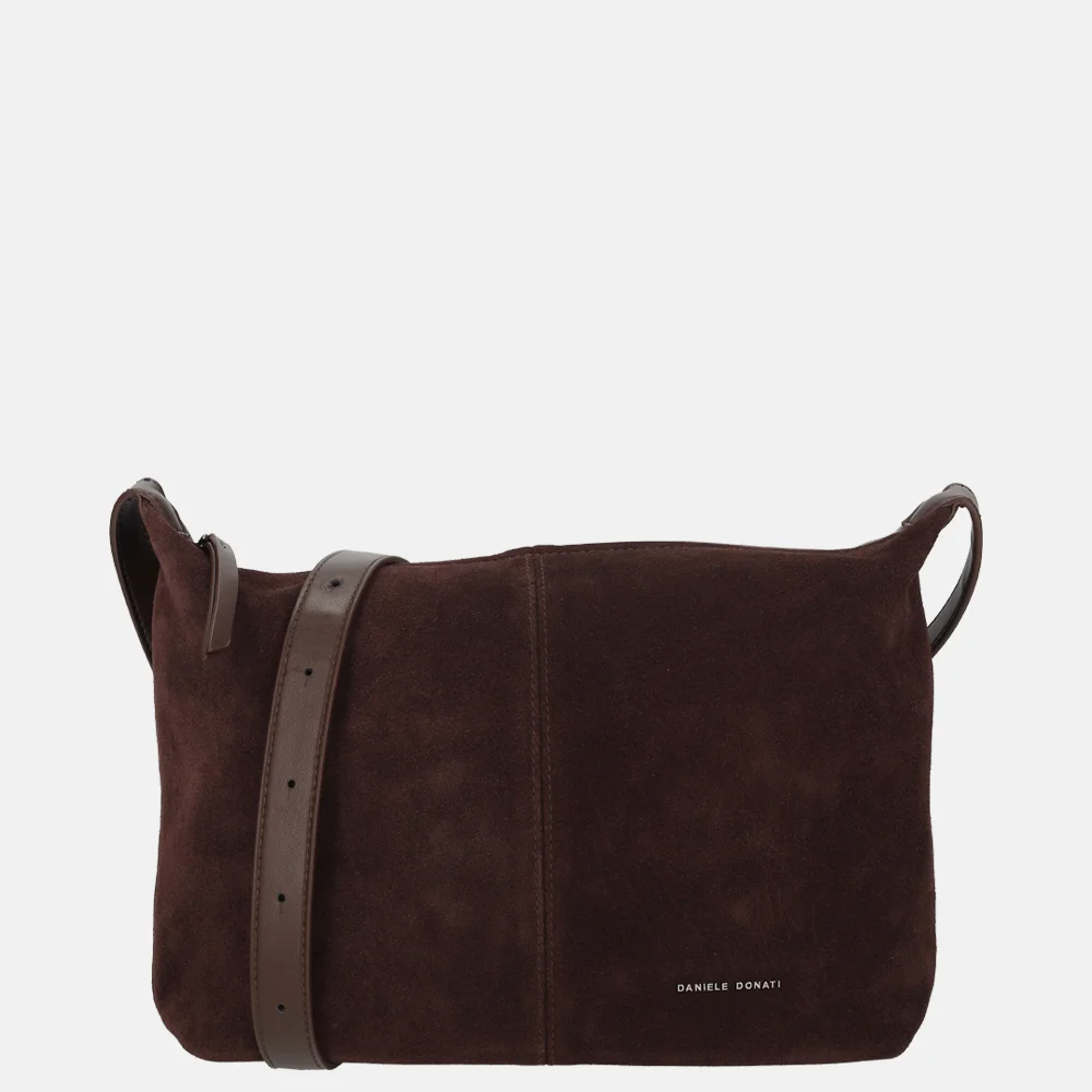 Daniele Donati crossbody tas dark brown