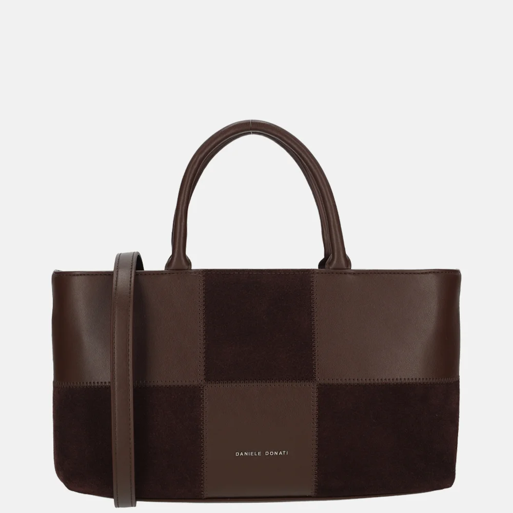 Daniele Donati handtas geblokt dark brown