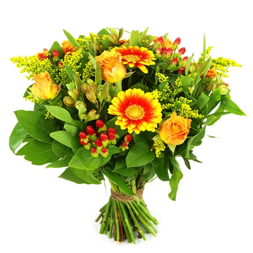 Boeketcadeau Goed bezig boeket geel oranje